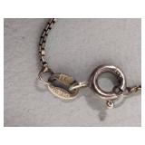 925 Art Deco Carnelian Pendant & Long Chain