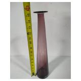 Wheaton Bullseye Ruby Red Bud Vase, Pink Swirl Vase & Tall Amethyst Vase