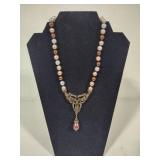Heidi Daus Art Deco Rhinestone & Pearl Statement Necklace