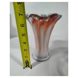 MCM Glass Art Vase & Bowl
