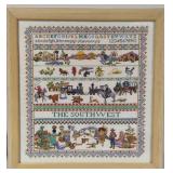 "The Southwest" Counted Cross Stitch Framed Art