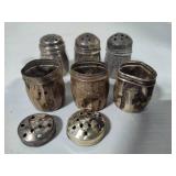 Sterling Mini Salt & Pepper Shakers & Ornament