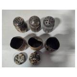 Sterling Mini Salt & Pepper Shakers & Ornament