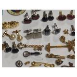 Large Lot of Cuff Links, Key Chains, Etc.