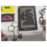 Misc Lot of Keychains, Cards, Pez, Loaded Dice, Etc.
