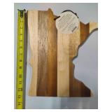 Rock & Branch Minnesota Shaped Cutting Board *New w/Tag* & Large Bowl of Asst Fruits