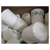 Box of Correlle and Corning mugs...