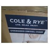 Cole & Rye Oversized swivel chair w...