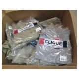 Box of assorted new Clique shirts, ...