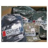 Box of assorted new Clique shirts, ...