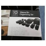 10 Piece plastic organizer set...