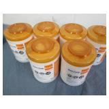 6 Sanicloth 75 count bleach wipes...