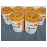 6 Sanicloth 75 count bleach wipes...