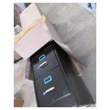 25" Deep 4 Drawer black locking fil...