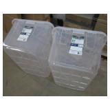 2 Large storage totes with lids, on...