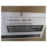 Sturdy locking 3 drawer lateral fil...