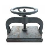 Antique Cast Iron Book Press 10" x 15" in Good Working Condition