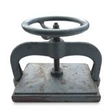 Antique Cast Iron Book Press 10" x 15" in Good Working Condition