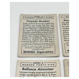 1940 & 1941 Wings Cigarettes Modern Airplanes Trading Cards