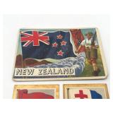 1918 Wilbur-Suchard Chocolate Company Candy Cards / Antique German Cigarette Cards / 1956 Topps Flags of the World New Zealand #68