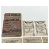 1918 Wilbur-Suchard Chocolate Company Candy Cards / Antique German Cigarette Cards / 1956 Topps Flags of the World New Zealand #68