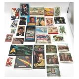 Neat Vintage Lot of Assorted Trading Cards, Stamps, Cutouts (1930s - 1990s)