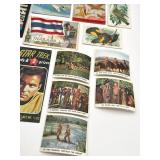 Neat Vintage Lot of Assorted Trading Cards, Stamps, Cutouts (1930s - 1990s)