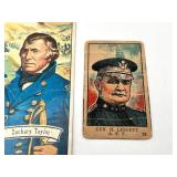 Antique & Vintage Military Trading Cards - #78 The Great War Cigarette Trading Card (General Hunter Liggett) / 1956 Topps U.S. Presidents #15 Zachary Taylor / U.S. Naval Training Station Newport, R.I.