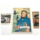 Antique & Vintage Military Trading Cards - #78 The Great War Cigarette Trading Card (General Hunter Liggett) / 1956 Topps U.S. Presidents #15 Zachary Taylor / U.S. Naval Training Station Newport, R.I.