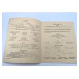 Vintage June 15, 1957 United States Senate Restaurant Menu