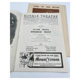 Vintage 1945 THE PLAYBILL "Dark of The Moon" and "Strange Fruit" Brochures