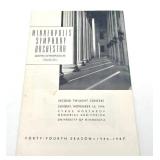 Vintage 1946 Minneapolis Symphony Orchestra Concert Bulletin (Dimitri Mitropoulos - Conductor)