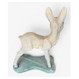 Vintage 16.5" Tall Concrete Garden Fawn Statue