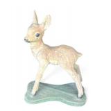 Vintage 16.5" Tall Concrete Garden Fawn Statue