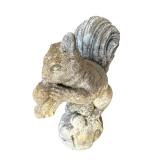 Vintage 14.5" Tall Cast Stone Concrete Garden Squirrel Statue