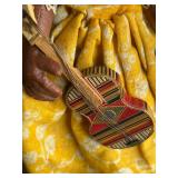 Vintage 1970s Handmade Mexican 9" Souvenir Dolls Playing Instruments