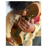 Vintage 1970s Handmade Mexican 9" Souvenir Dolls Playing Instruments