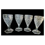 Vintage 4.5" Tall Fostoria American Clear Stemmed Cordial Glasses