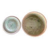 Vintage Colorful Japanese Biscuit Jar (4.5" Tall x 6" Diameter)