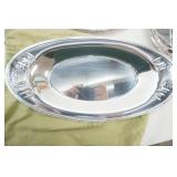 International Silver Co Tray, Rose Leaf Dish, Oval Serving Dish "Heirloom Plate"