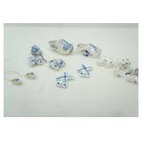 Vintage Delftware Miniatures, Clogs, Animal Figurines, Windmills