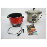 Vintage Sunbeam Cooker & Fryer, Vintage West Bend Slow Cooker