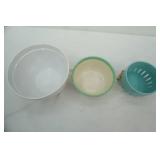 ceramic/stoneware mixing bowls, decorative ceramic basket
