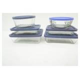 (6ct) Pyrex & Anchor Hocking Glass Food Storage Containers w/lids