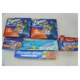 NEW XL Ziploc Storage Bags (8ct), oven bags, Saran Covers, Foil, Ziplock Bags