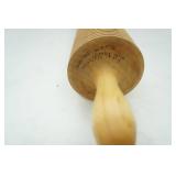 large ribbed wooden rolling pin