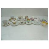 Collection of Vintage Tea Cups and Saucers (mismatch)