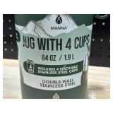 Manna 64 Ounce Jug with 4 Cups