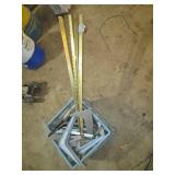 Plastic milk crate filled with meta...