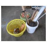 Vintage Lidded Tin, laundry basket,...